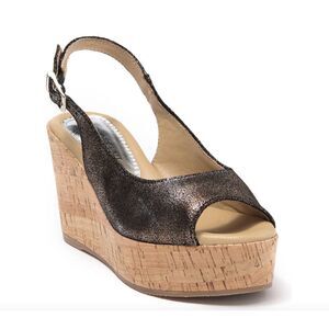 Cordani Janey Cork Wedge Platform Sandal Heels